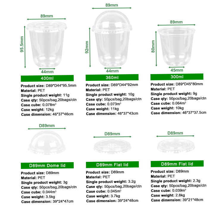 Custom Printed Logo Smoothie Cups Single Wall Tableware Tea Drink Food Ice Cream Champagne Soda Food Grade