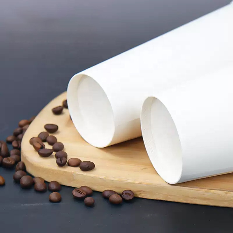 Custom Printed 100% Compostable Eco-Friendly Single Wall Craft Paper Cups Leak Proof Lids 12oz PE Biodegradable Coffee Cups