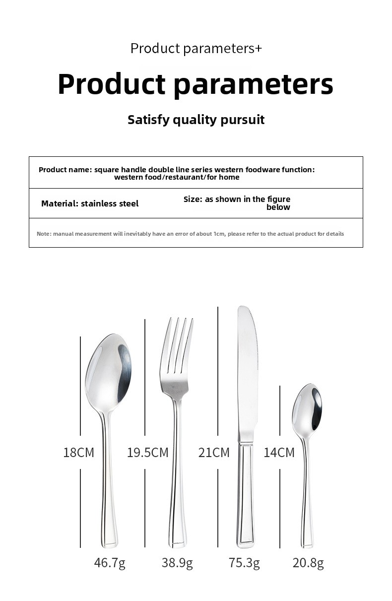 Classic Design Stainless Steel Flatware Set Handle Durable Reusable Sustainable Eco-Friendly Lightweight Rust Resistant