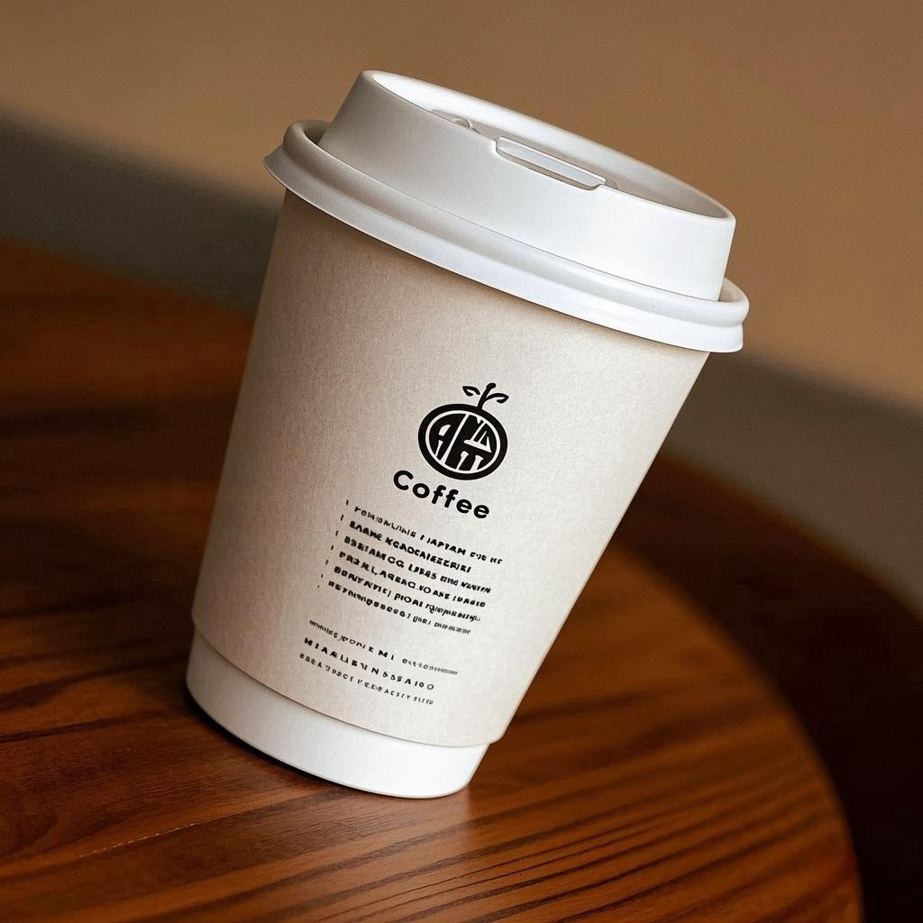 4oz/8oz/10oz/12oz/14oz/16oz Biodegradable Disposable Cafe Double Walls Coffee Paper Cup With Lid
