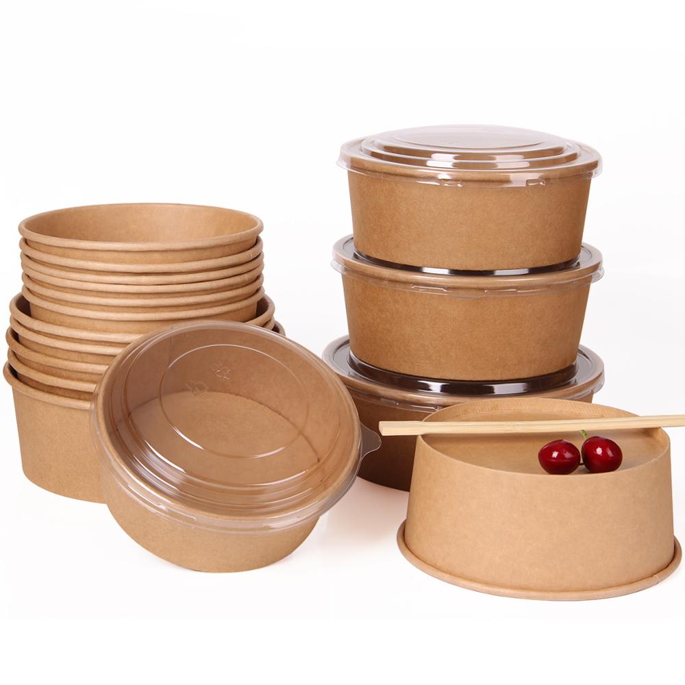 Best Price Disposable Fruit Salad Container Eco Friendly Salad Mixing Bowl To Go With Cover Custom Salad Bowl With Lid