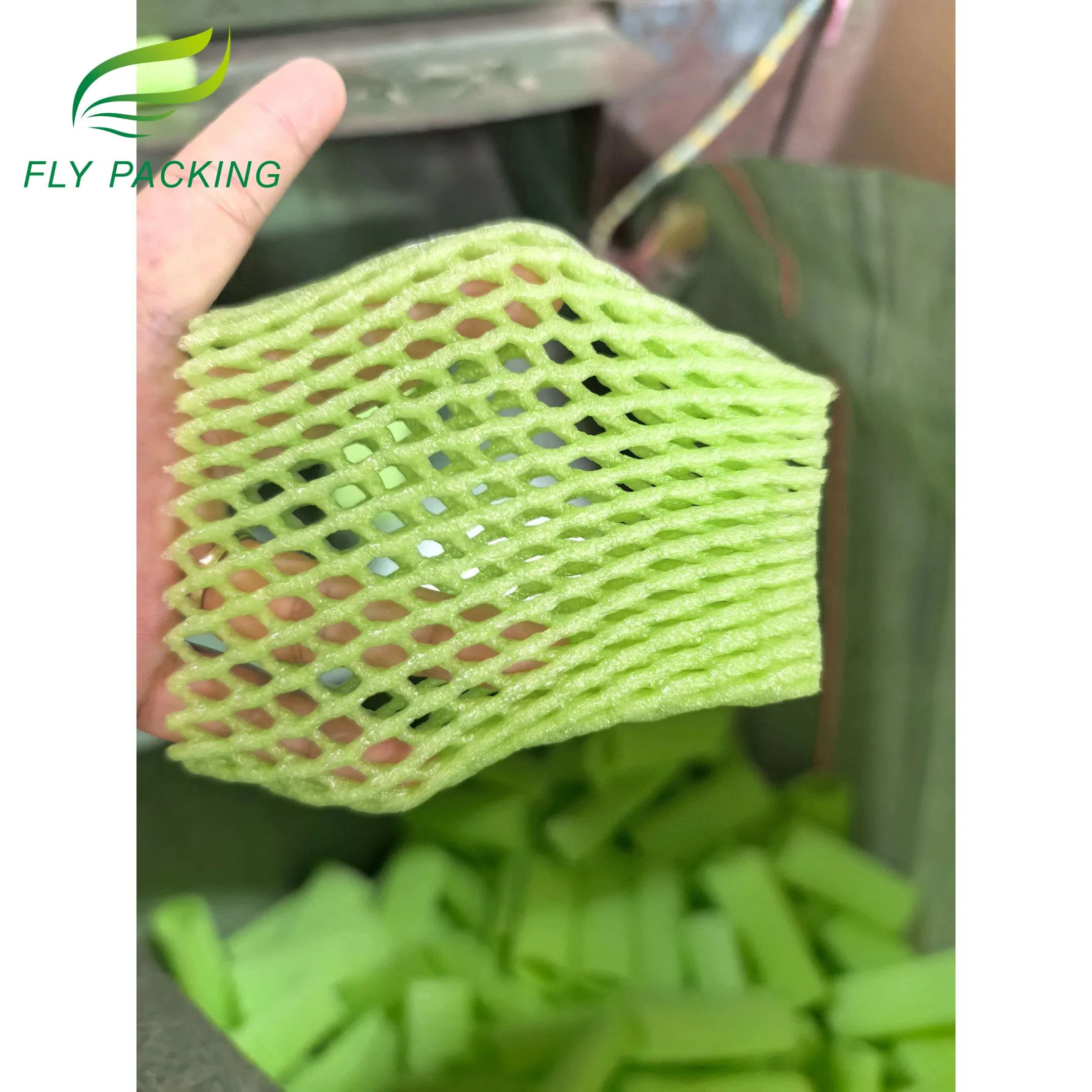 6X12cm Green Cushion Mesh Sock Safeguards Avocado Fresh Packaging Foam Sleeve