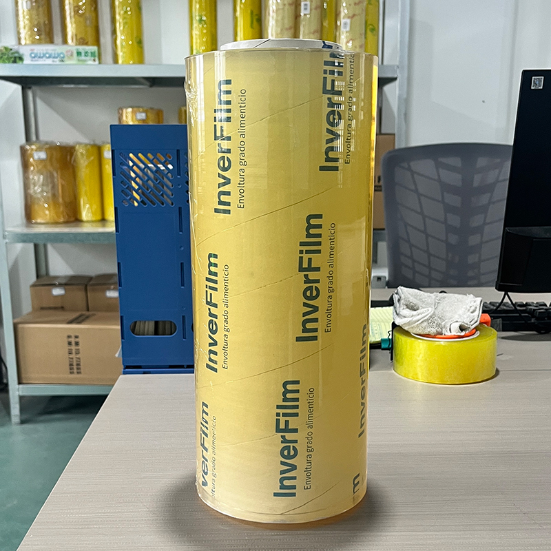 High Quality PVC Cling Film For Food Wrap 45cm X 1500m 35cm*10.5mic*1500m Jumbo Roll Clear Food Wrapping Film Food Cling Wrap