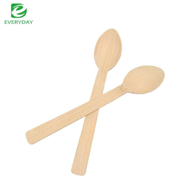 Customizable Disposable Luxury Bamboo Cutlery with Custom Logo &amp; Color Eco-Friendly Biodegradable for Party BBQ Wedding