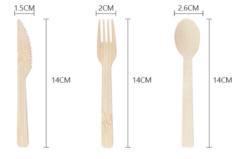 Bamboo Cutlery Set Detail 3