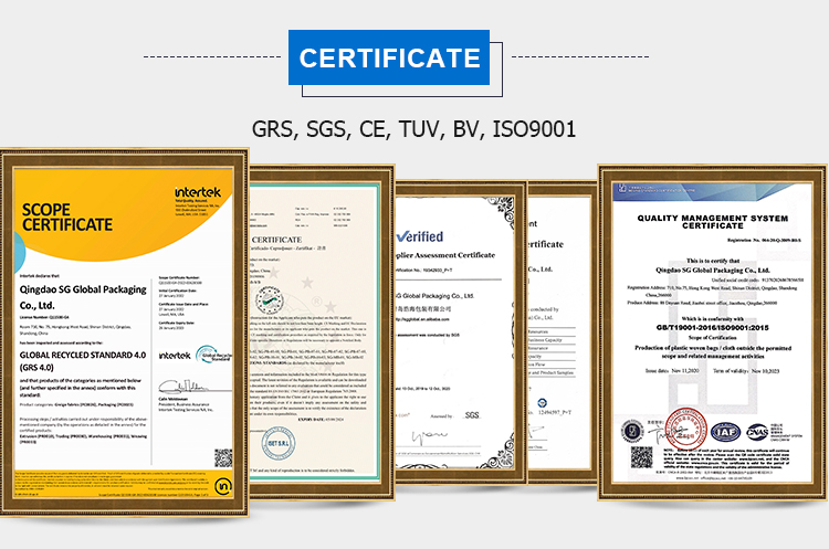 PE Raschel Fabric GRS CE SGS Certifications