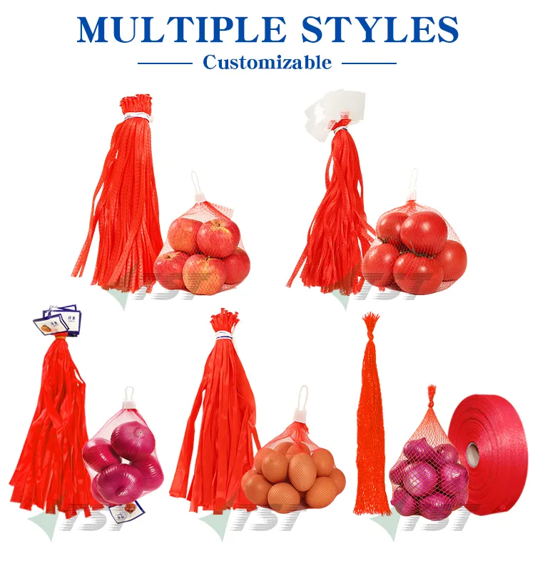 Food Vegetable Fruit Mesh Packaging Net Malla Tubular PARA Frutas Food Grade Plastic Soft Mesh Tubular Net Sleeve
