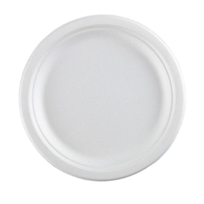 7 Inch 100% Compostable Disposable Paper Plates Heavy Duty Eco-Friendly Biodegradable Sugarcane Bagasse Dinner Plates For Party