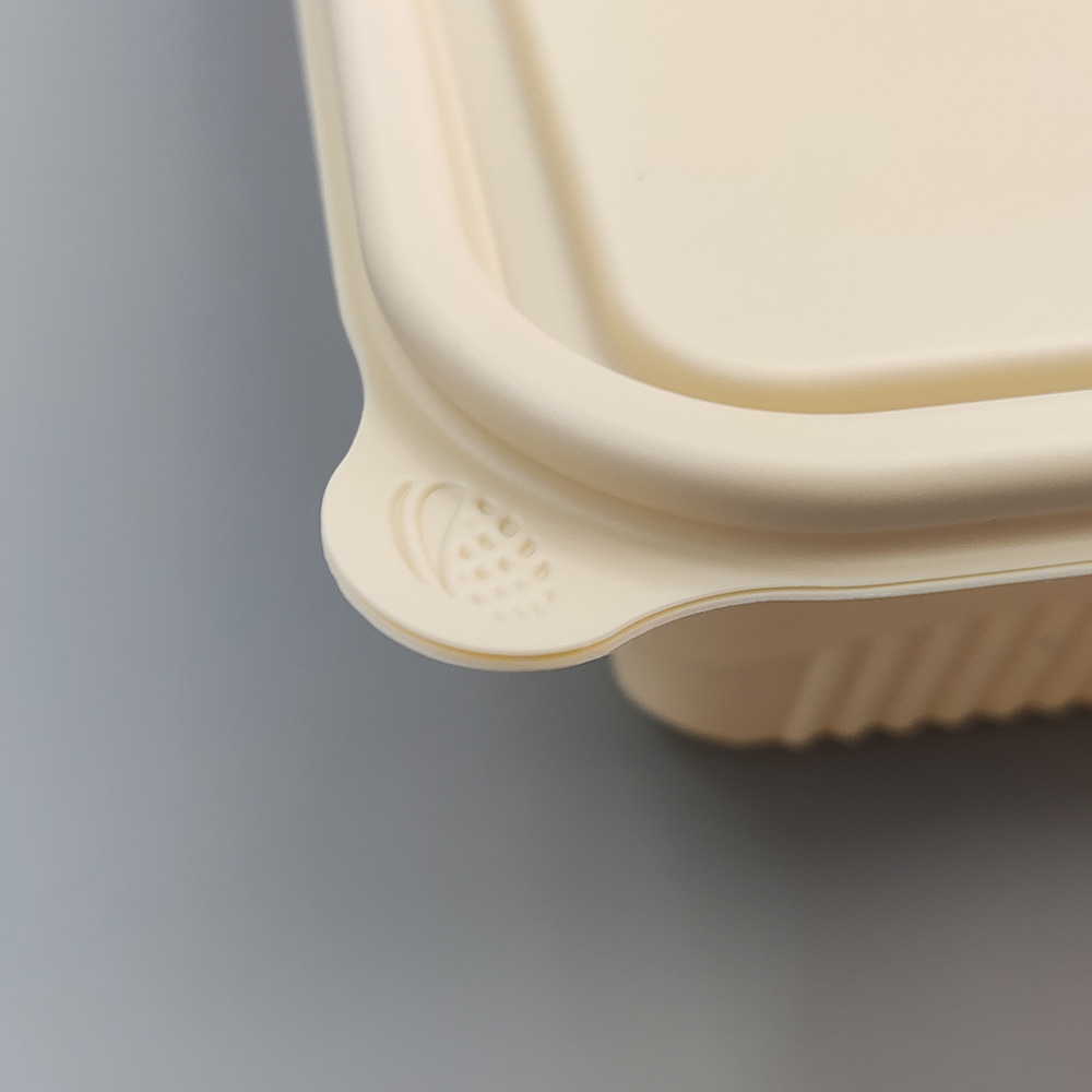 Disposable Corn Starch Lunch Box Eco Friendly Biodegradable Food Container for Takeaway Meals