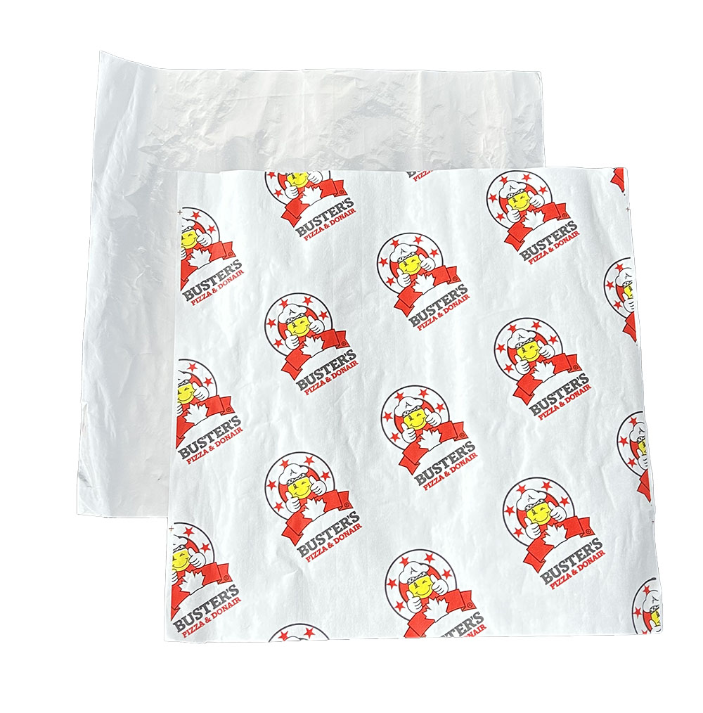 Greaseproof Wax Paper Pizza Snack Burger Sandwich Cookie Food Grade PE Coated Recyclable Deli Wrapping Customizable