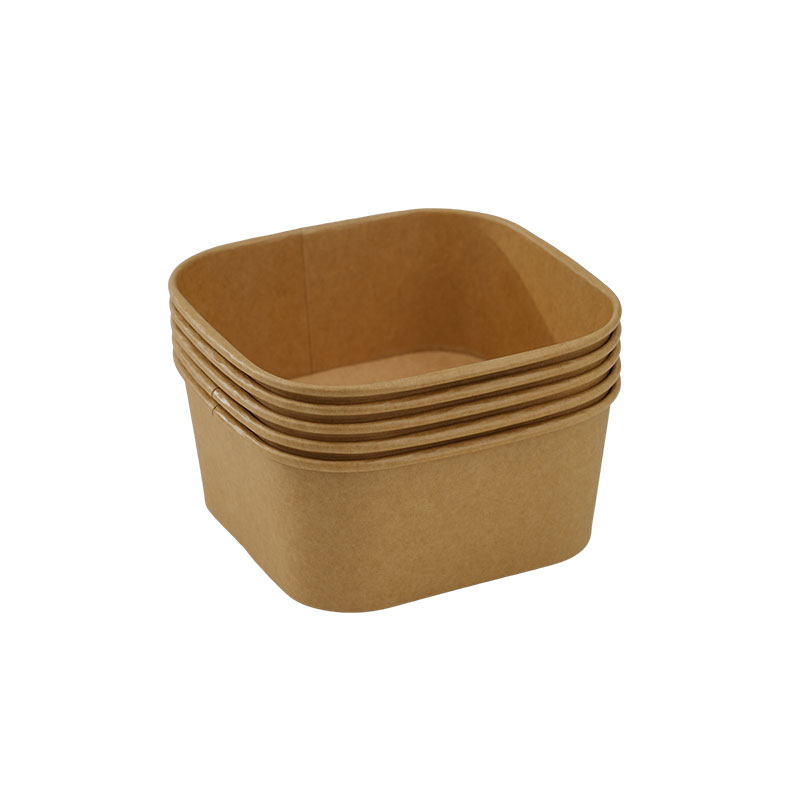Eco Friendly Natural Kraft Salad Bowl 500ml-1500ml Sizes Biodegradable Compostable For Food Service Events
