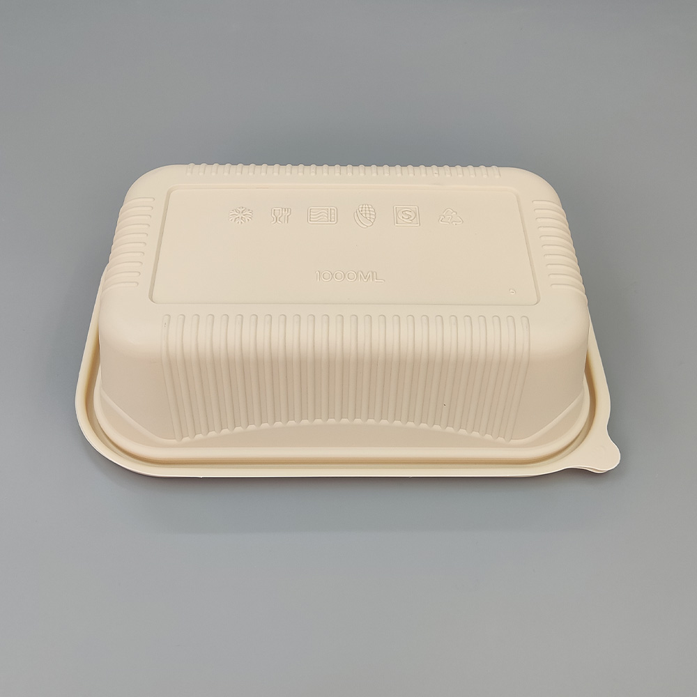 Disposable Corn Starch Lunch Box Eco Friendly Biodegradable Food Container for Takeaway Meals