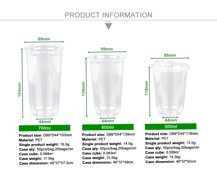 Custom Printed Logo Smoothie Cups Single Wall Tableware Tea Drink Food Ice Cream Champagne Soda Food Grade