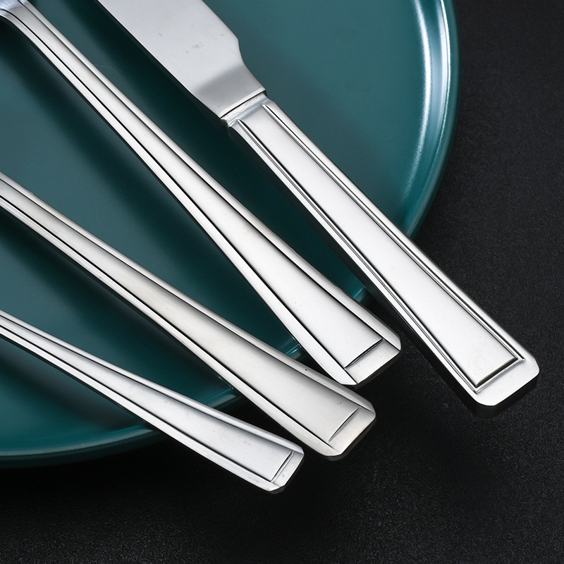 Dingyong Classic Design Stainless Steel Flatware Set Handle Durable Reusable Sustainable Eco-Friendly Lightweight Rust Resistant