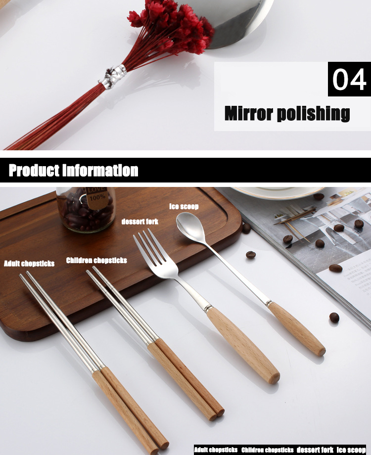 Wooden Handle Cutlery Set View 5