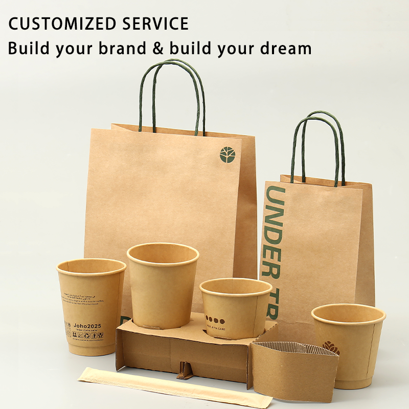 Classic Tear Resistant Kraft Paper Carry Bag Food Grade Greaseproof Foldable Eco Friendly Recyclable Biodegradable Durable