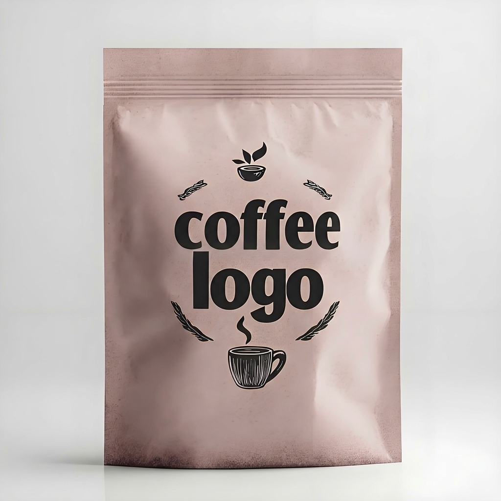 Customized Anti Slip Matte 250g 500g Kraft Paper Bags Recyclable Zippers Stand-Up Pouch Coffee Packaging Bags with Logo
