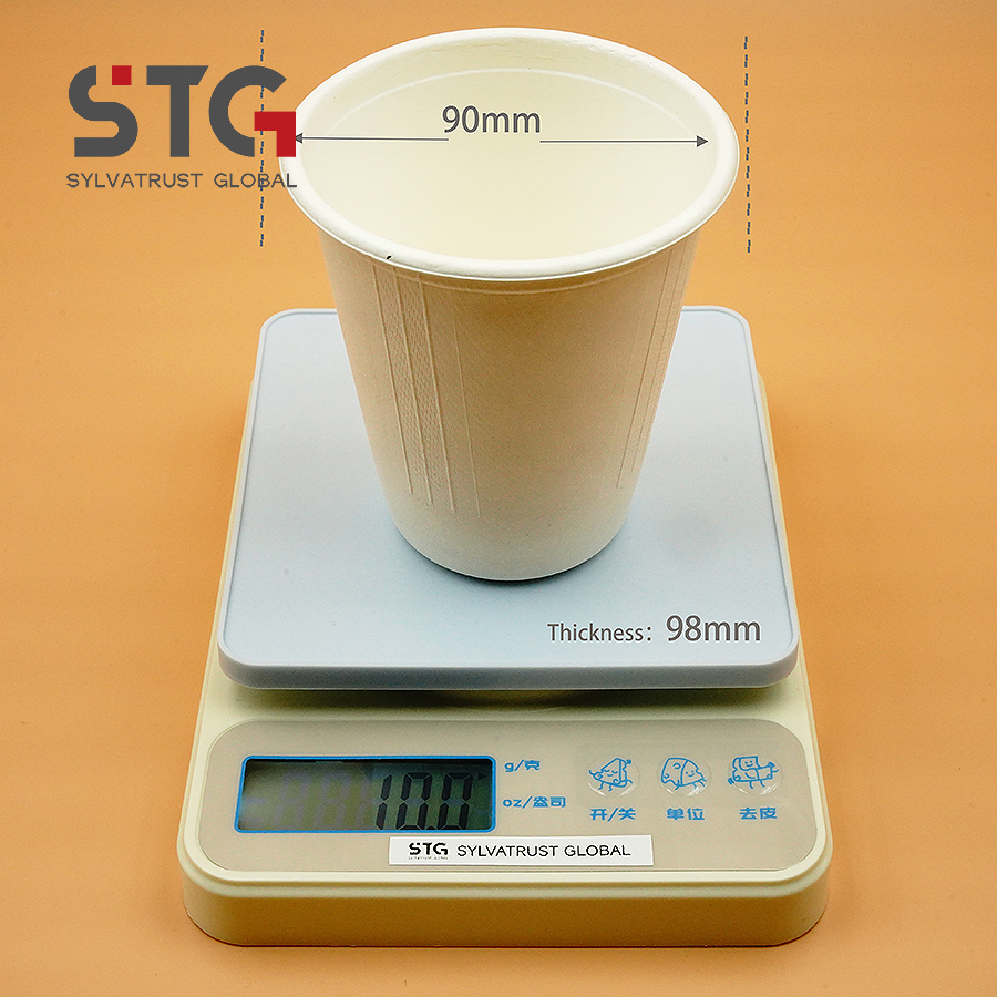 12oz in Stock Compostable Bagasse Cup Eco Friendly Disposable Pulp Cup for Catering Company Outdoor Party