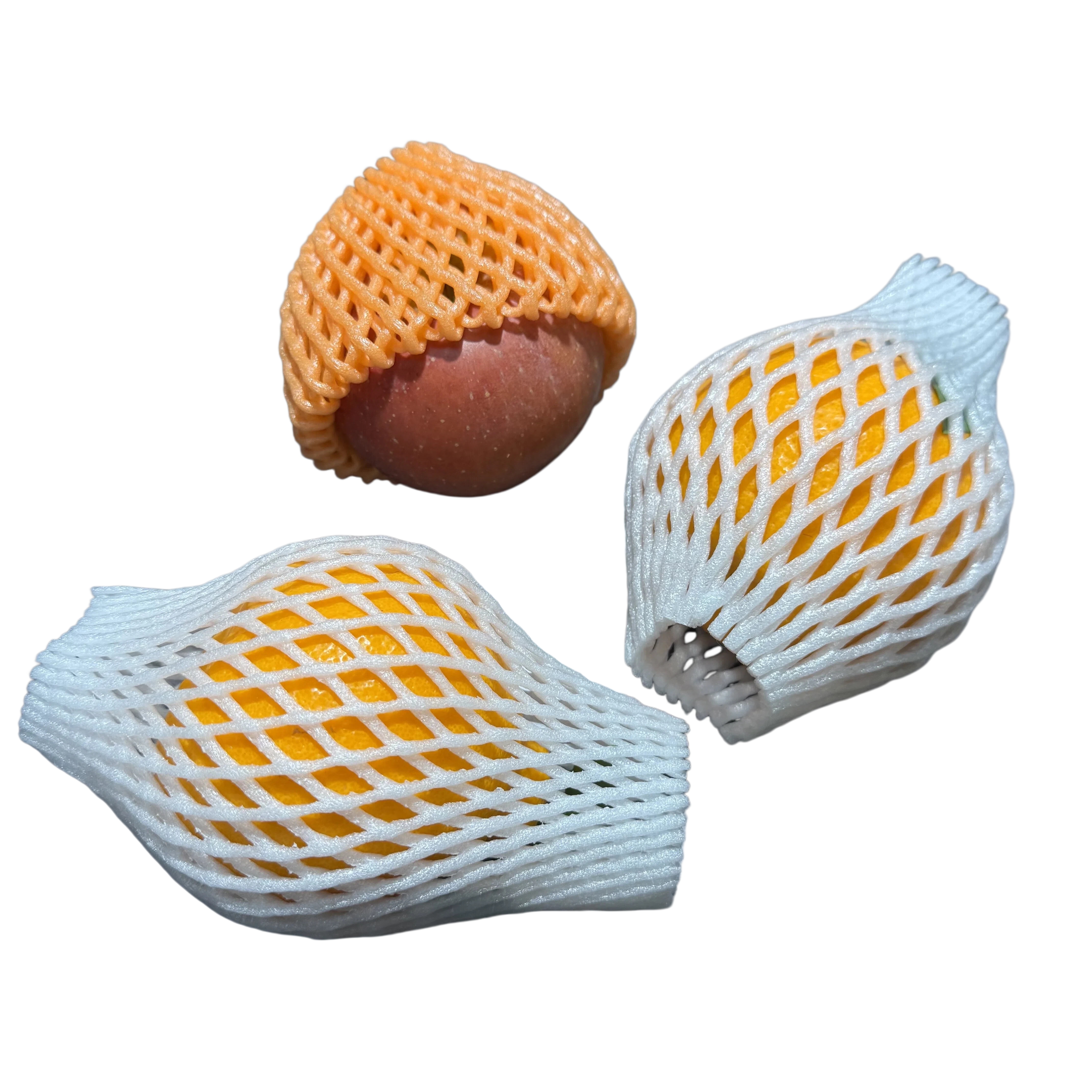 EPE Foam Flexible Net Sleeve Pocket Shockproof Protection Transport Packing Vegetable Fruit Mesh Bag Custom Size Color Available