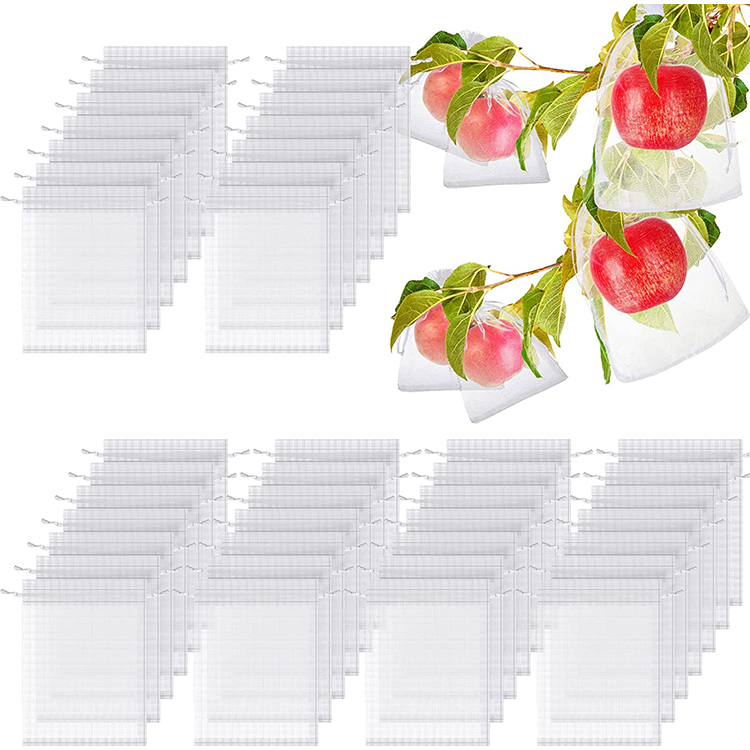 White Vineyard Grape Mango Tomato Apple Peach Anti Insect Net Mesh Fruit Protection Bags,fruit Net Bag
