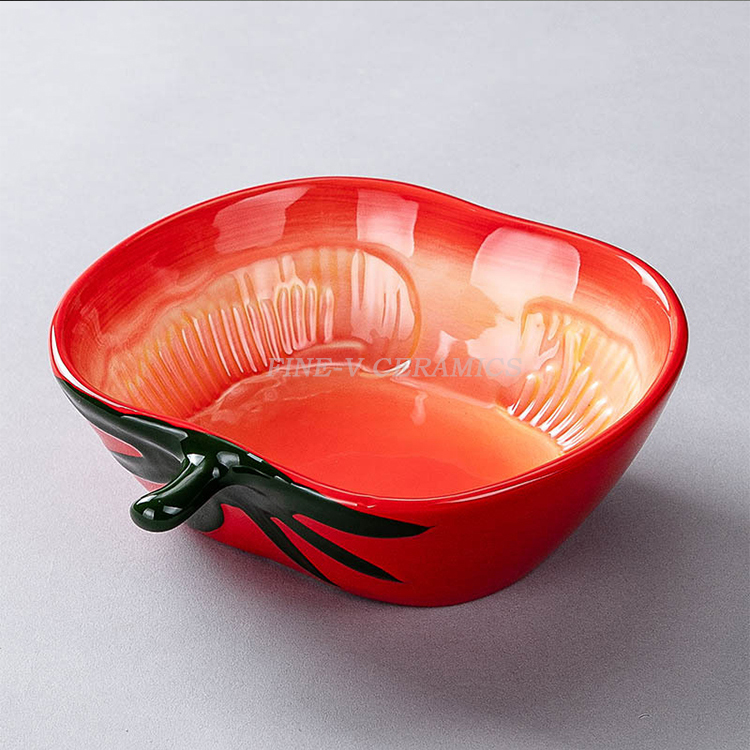 Creative Eggplant Styling Ceramic Salad Bowl