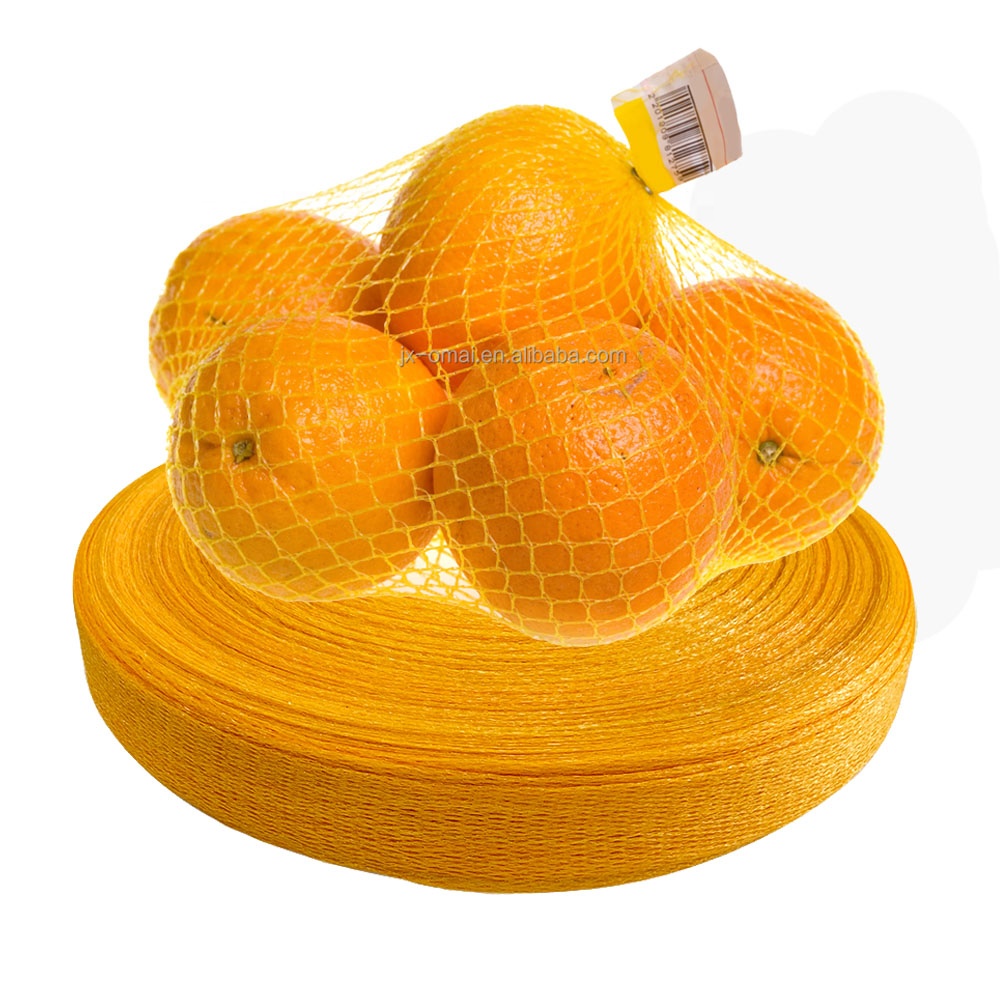 Custom Produce Plastic Bags Small Extrusion Net Onion Garlic Packing Net PP Fruit Mesh Bag Reusable OMAI PP-002