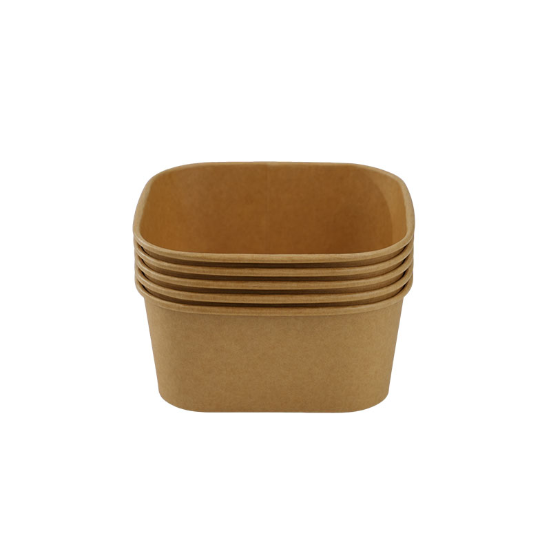 Eco Friendly Natural Kraft Salad Bowl 500ml-1500ml Sizes Biodegradable Compostable For Food Service Events