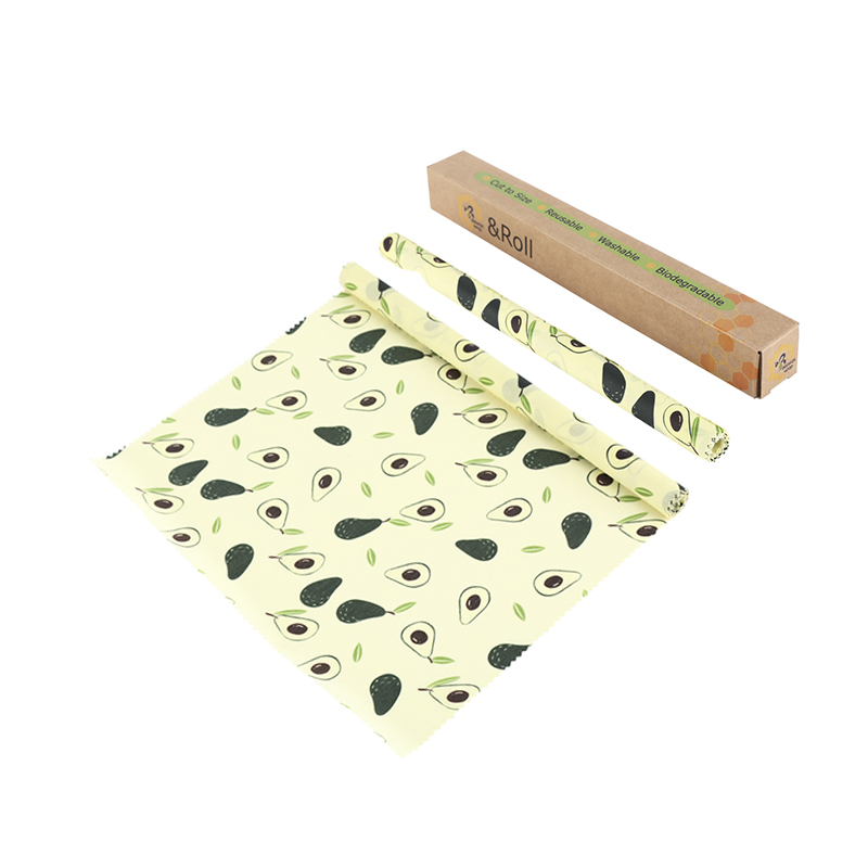 Beeswax wrap roll green