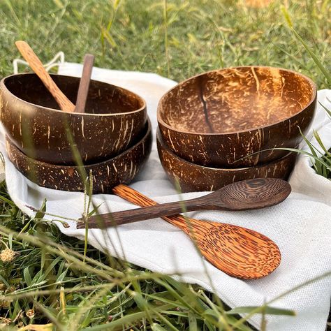 Handmade Bamboo Bowl Disposable for Vegan Smoothies Organic Plant Based Meals Party Sustainable Living