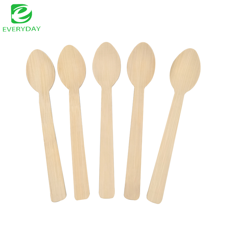 Customizable Disposable Luxury Bamboo Cutlery with Custom Logo &amp; Color Eco-Friendly Biodegradable for Party BBQ Wedding