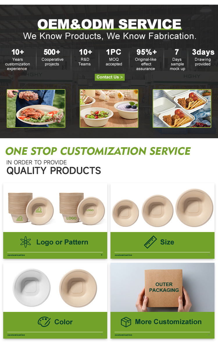 Biodegradable container feature details