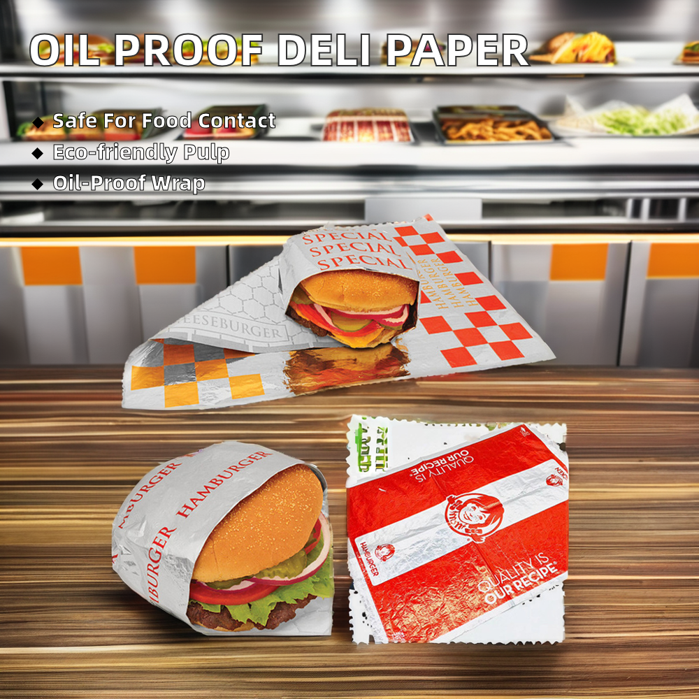 Premium Restaurant-Grade Aluminum Foil Honeycomb Greaseproof Paper Similar Kraft Wrapping Paper Hamburgers Cakes Coating Surface