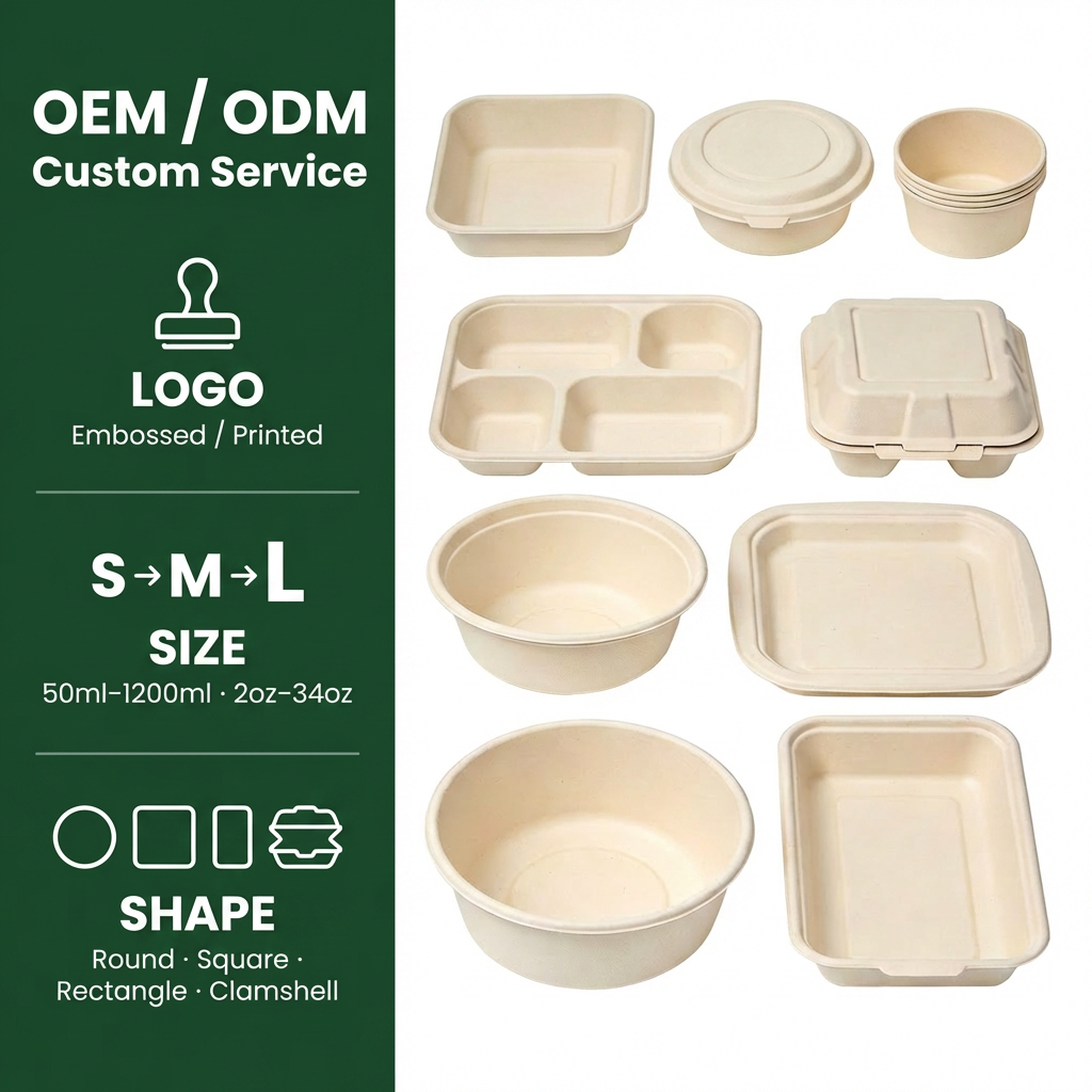 Disposable Biodegradable Corn Starch Leakproof Microwavable Rectangular Container Square Meal Box Compostable High Load Capacity