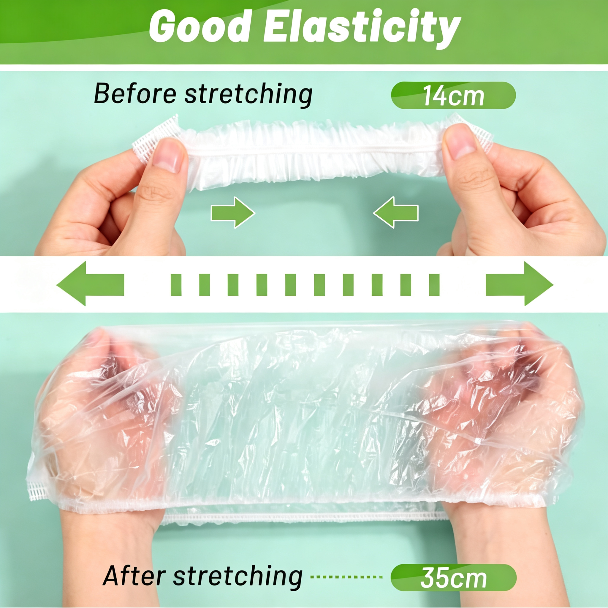 Elastic Band Collapsible Various Size Cling Fresh Keeping Film Food Grade Stretch Film Translucent Wrapping Bag Food Storage