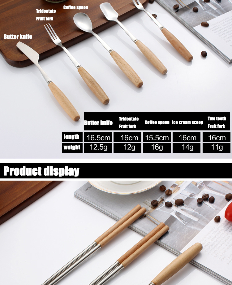 Wooden Handle Cutlery Set View 7