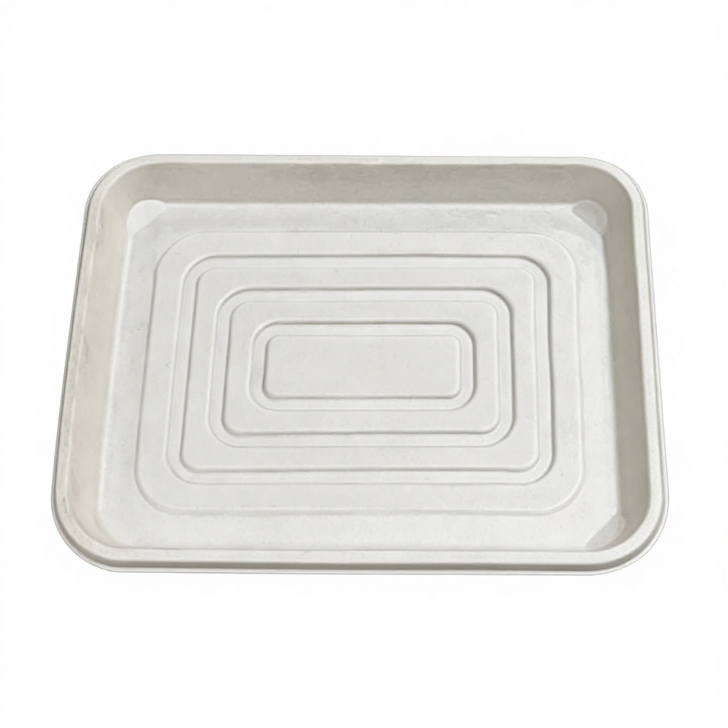 8 Inch Square Natural Sugarcane Bagasse Plates Compostable Disposable Bagasse Paper Plates Heavy Duty Eco Friendly Dinner Plates