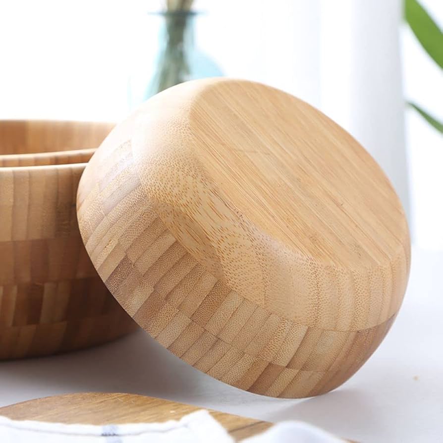 BEST PRICE Blue Lotus 2025 Eco 100% Bamboo Handmade Durable Bowl for Salad Cereal and Smoothie Lovers