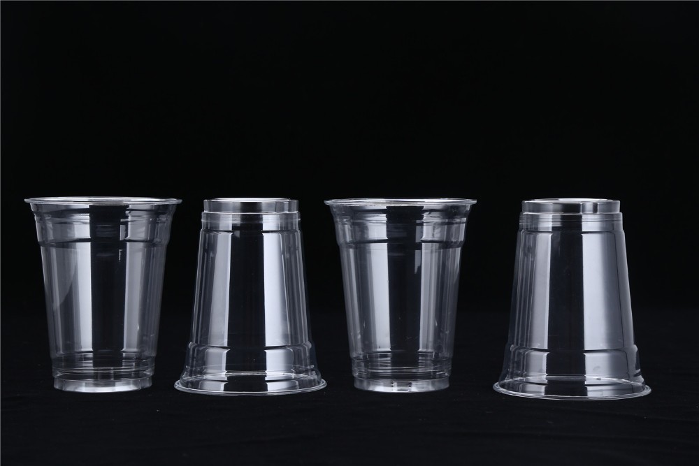 Customizable 18oz-98 550ml Disposable PET/PLA Plastic Cup Cold Coffee Cups With Dome Lid Sip Lid Flat Lid 98mm Diameter Cup