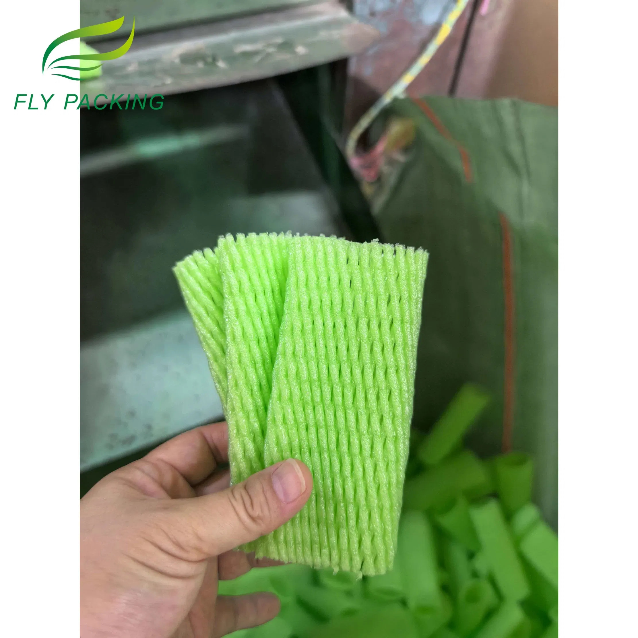 6X12cm Green Cushion Mesh Sock Safeguards Avocado Fresh Packaging Foam Sleeve