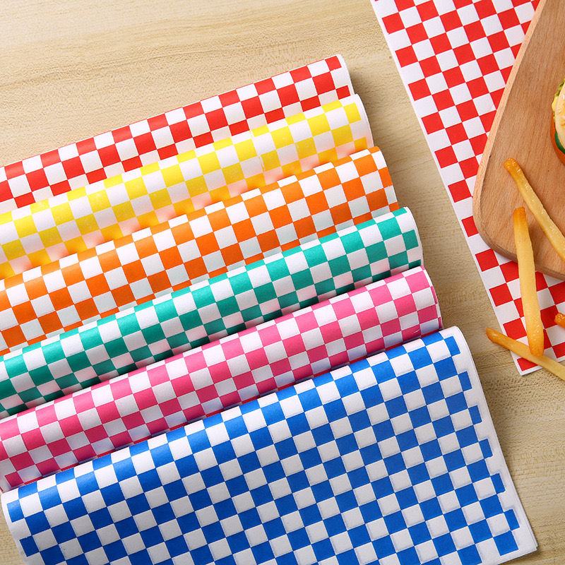 Wax Paper Greaseproof Custom logo Paper Sandwich Food Wrap Wrapping Restaurant Printed logo Burger Paper