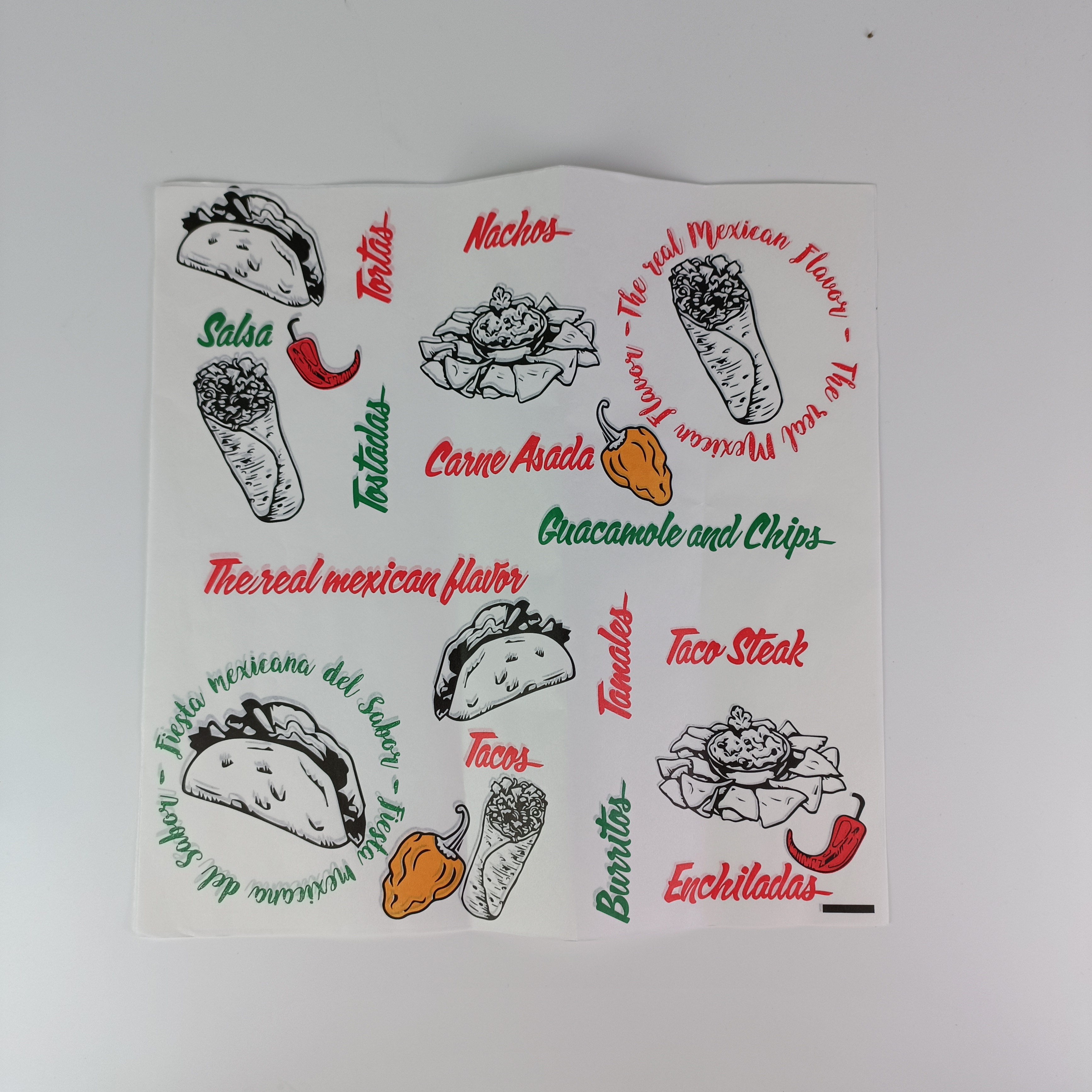 Customized Food Grade Greaseproof Bees Wax Paper Coated Sandwich Deli Wrap with Custom Logo Printed for Pizza