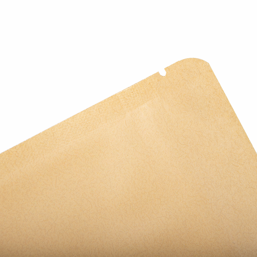 Custom Printed logo Biodegradable Reusable Food Kraft Paper Zipper Bolsas Ziplock Stand up Pouch Bags with clear Window