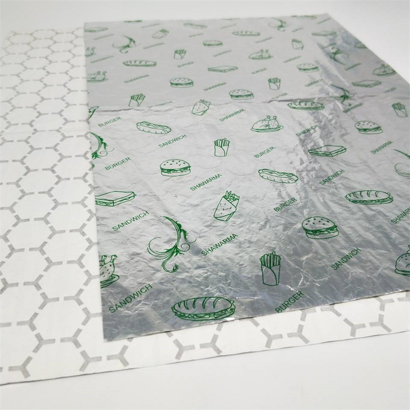 Recyclable Greaseproof Wax Coated Baking Sandwich Paper Food Wrapping Burger Paper Roll Custom Logo Waterproof Sugar Pizza