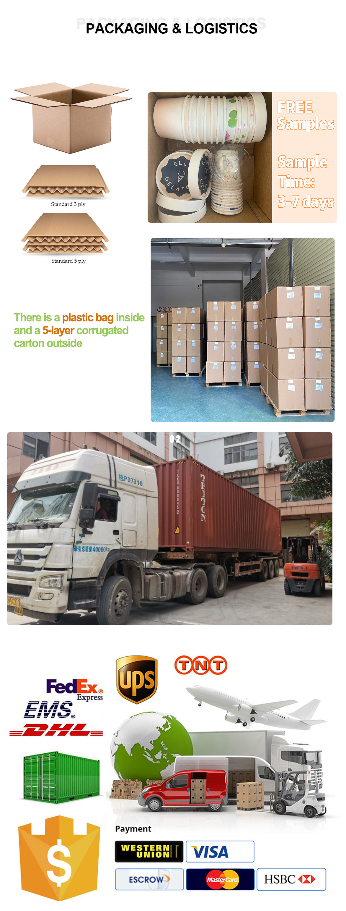 Safe packaging carton stack and shipping logistics