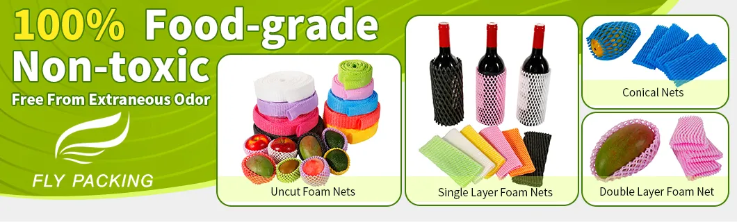 6X12cm Green Cushion Mesh Sock Safeguards Avocado Fresh Packaging Foam Sleeve