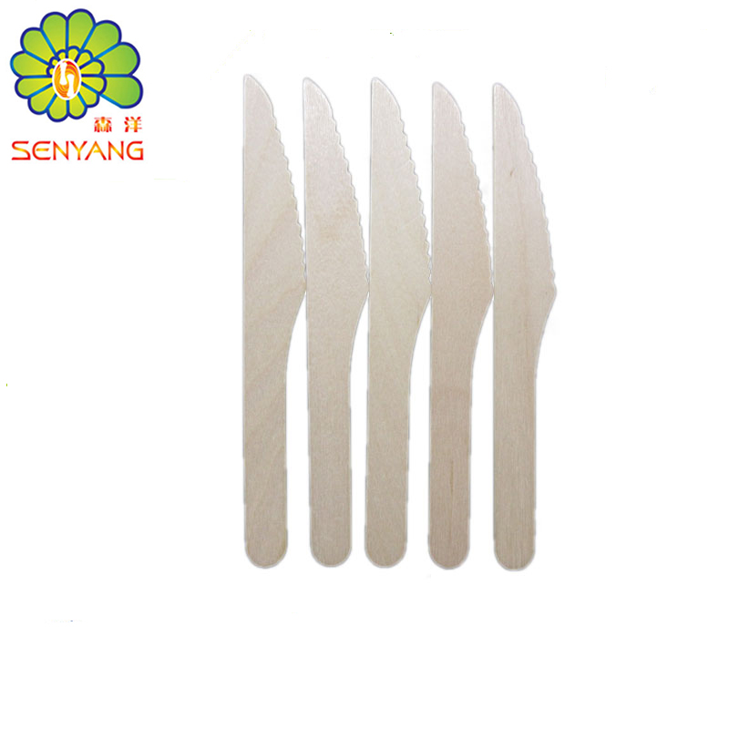 Eco-friendly Wooden Cutlery16cm Disposable Knife Spoon and Fork Biodegradable Wooden Bamboo Disposable Cutlery Set