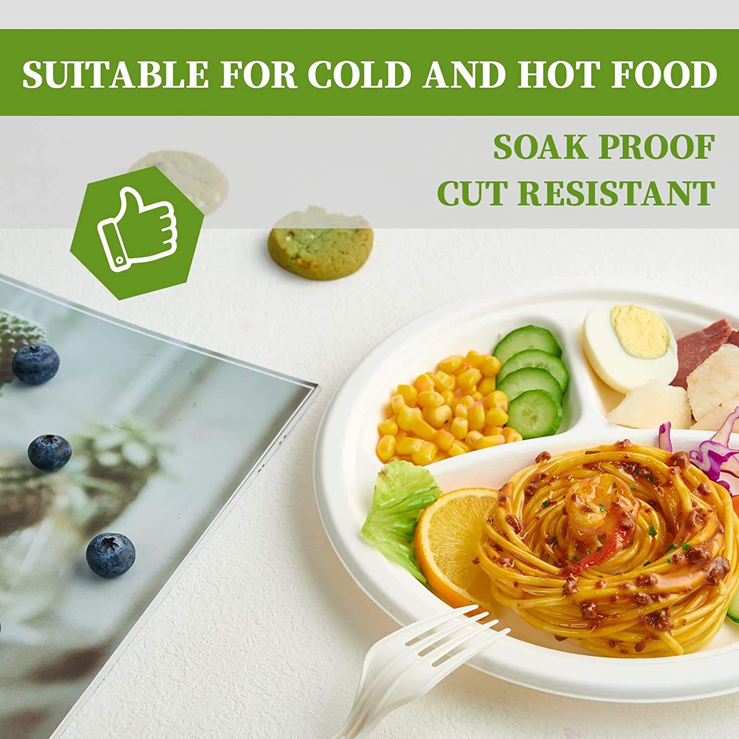 Biodegradable Bagasse Plates 10 Inch Disposable Sugarcane Dish For Zero Waste Parties Sustainable Catering