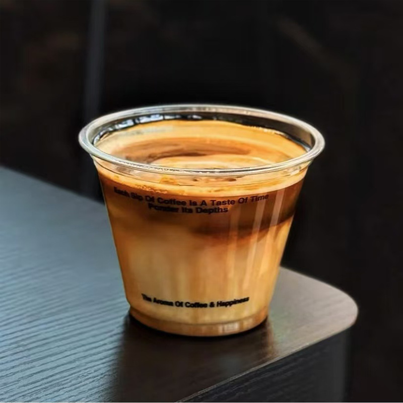 Trendz Biodegradable Plastic PLA Cold Drinks Cups 12/16/24oz Eco-Friendly Compostable Plastic Cups for Bubble Tea, Iced Coffee