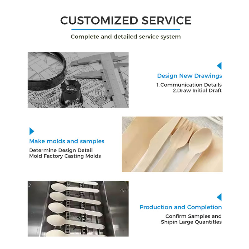 Disposable Eco-Friendly Birch Wood Cutlery Set Food Grade Recyclable Biodegradable Knife Tableware for Party Catering Picnic