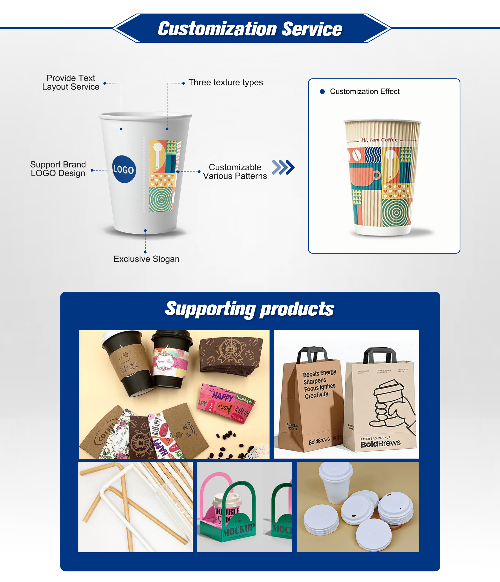 Custom printed paper cups
